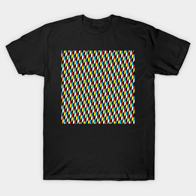 Lightning Bolt Pattern T-Shirt by Daribo